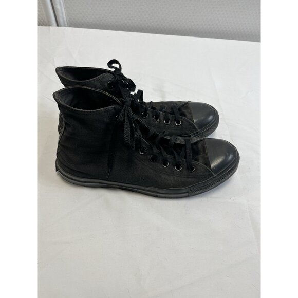 VTG Men’s Black Size 10 Converse High Tops Distressed/Grunge/Retro 🤩 - Picture 3 of 10